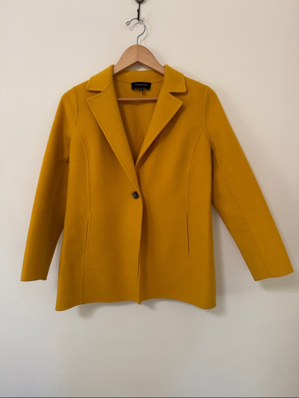 Talbots Mustard Blazer Jacket in Golden Yellow